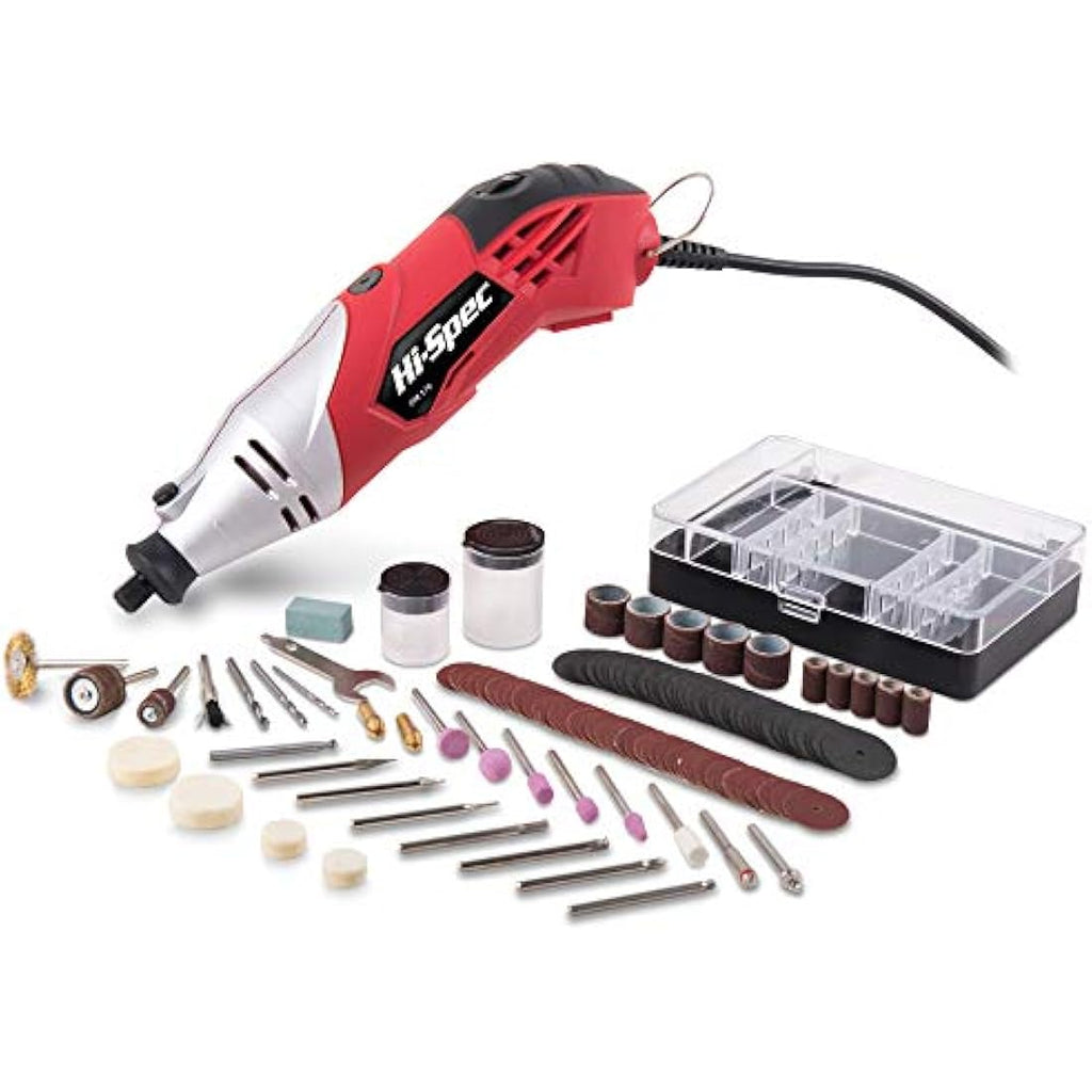 Hi-Spec Rotary Tool Kit Set 170W 1.4A with 121 Piece Dremel Compatible Bit Accessories. Drill, Cut, Trim, Grind & Sand in DIY Repairs, Hobbies & Craftwork