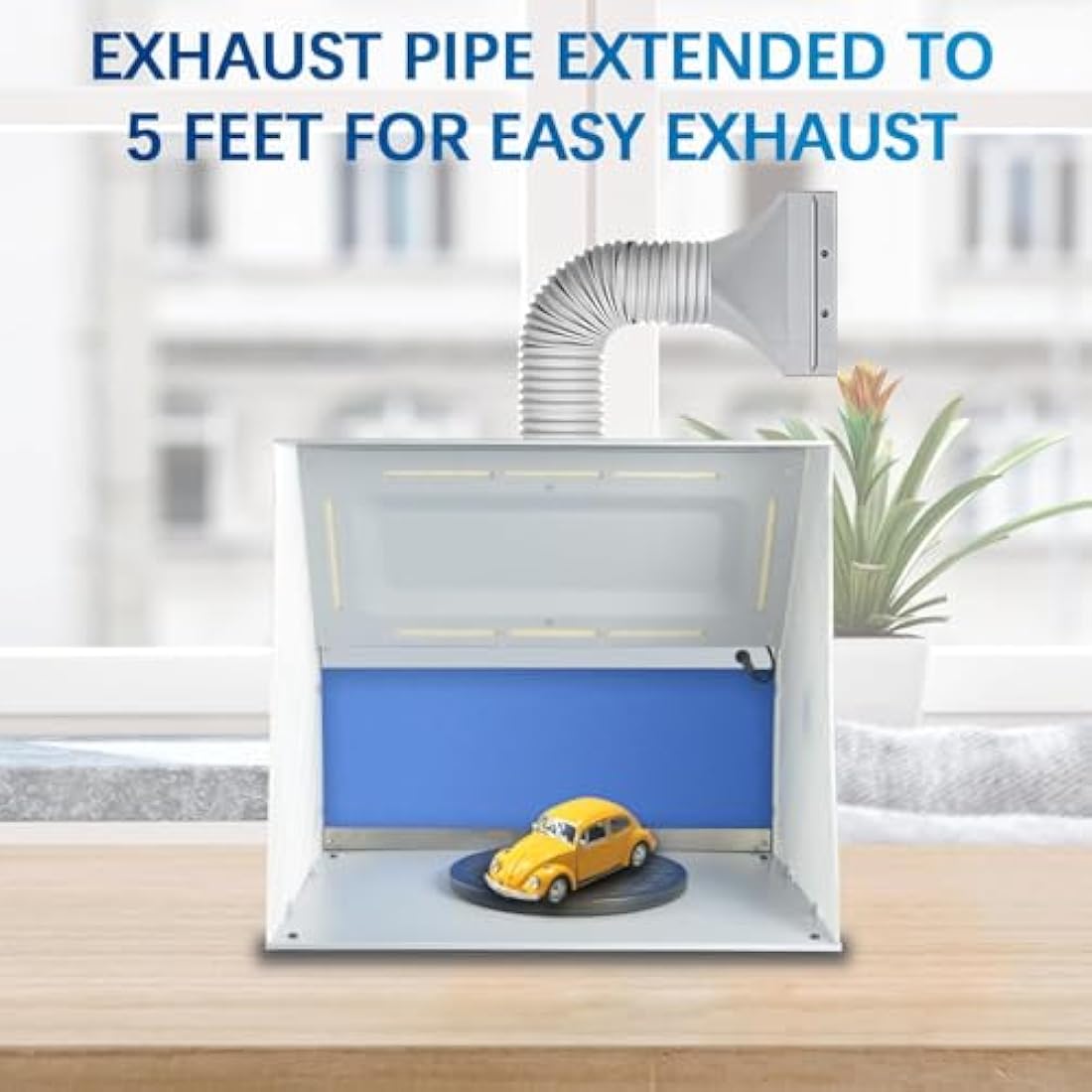 Magicrose Airbrush Spray Booth Kit,Adjustable Powerful Fan and LED Lights,3-layerFilter with Wide Range of Accessories Includes Turntable,16PCS Alligator Sticks for Painting Model Craft Hobby DIY