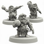 Cyberpunk Dwarf Bombers Papsikels Resin Miniatures