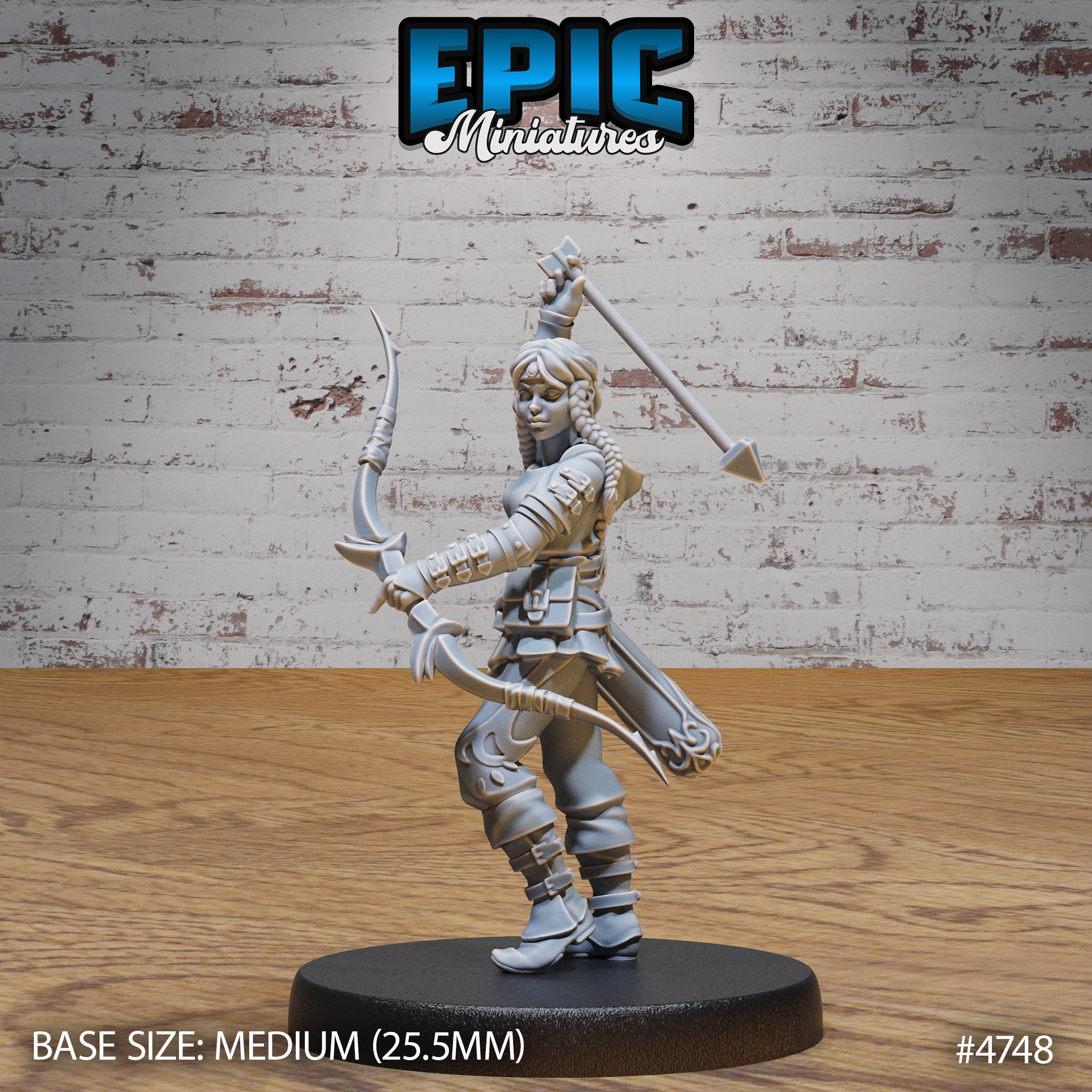 Hunter Girl #4748-4750 by Epic Miniatures | 3D Printable D&D Models