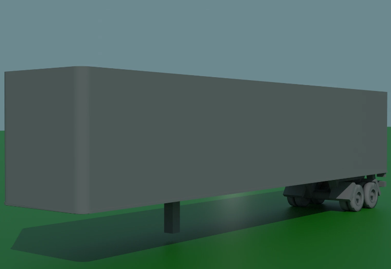 Z Gauge (1:220) 48 foot box van trailer