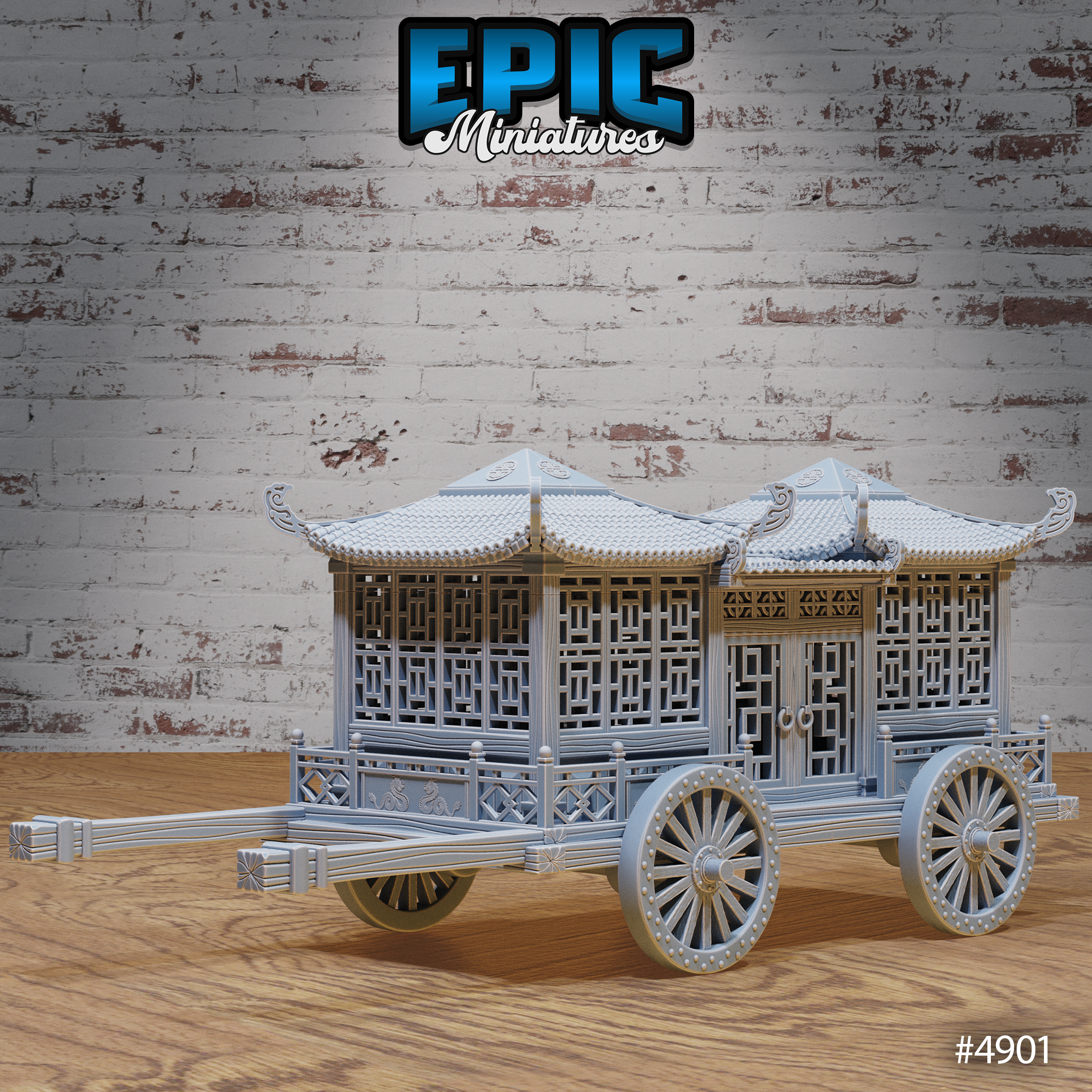 Noble Carriage | Legends of the East Collection | Epic Miniatures | D&D Tabletop Accessory