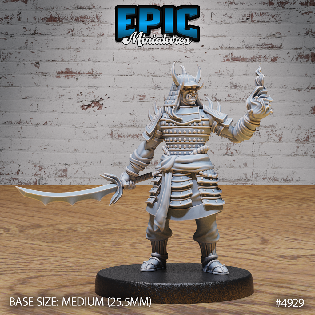 Oni Samurai #4929-#4931 | Epic Miniatures | D&D Tabletop Miniature | Fierce Demon Warrior for Fantasy Roleplaying