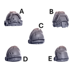 Pauldrons Pack 6 Primal Hounds Conversion Bits For 28mm 32mm Sci-fi Space Knights