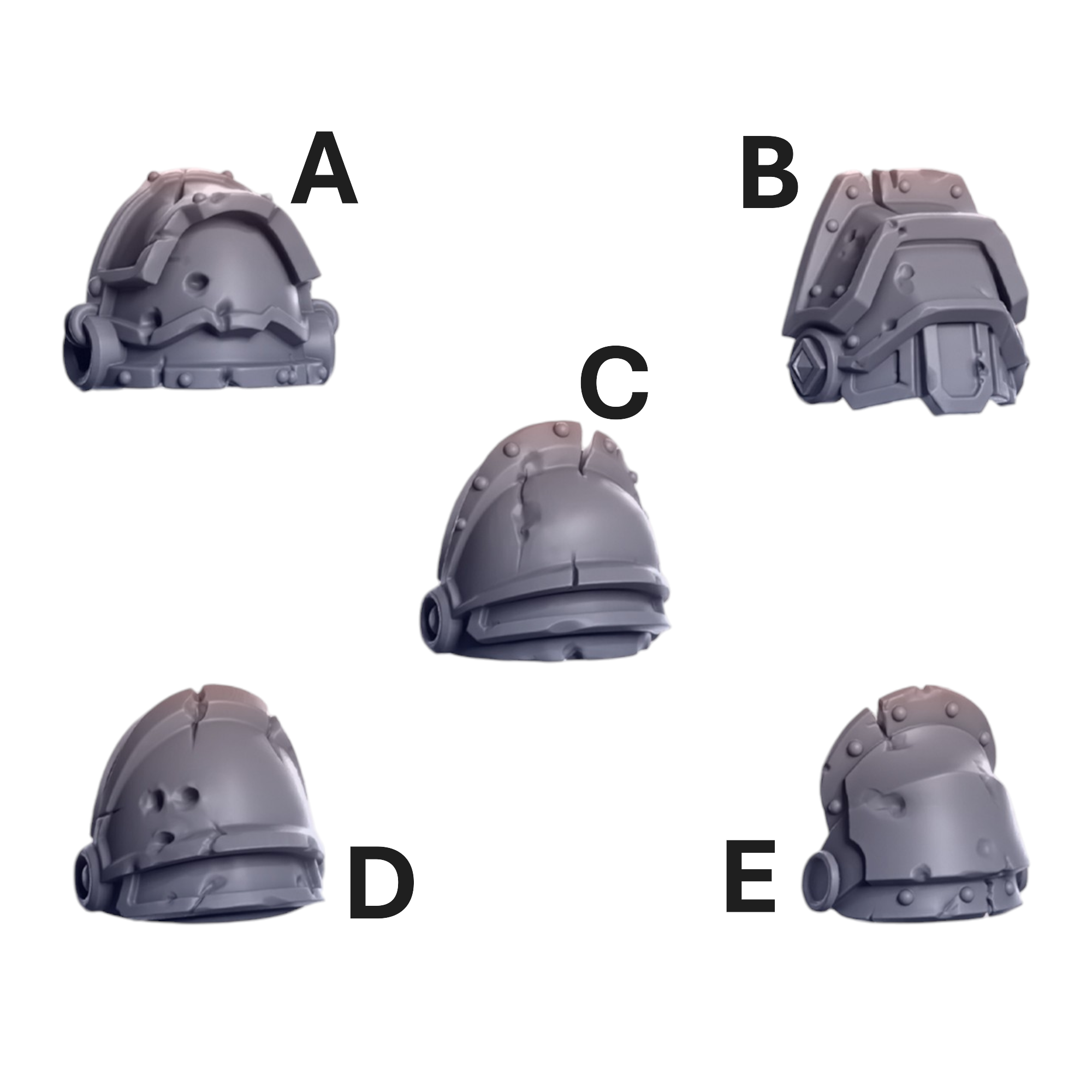 Pauldrons Pack 6 Primal Hounds Conversion Bits For 28mm 32mm Sci-fi Space Knights