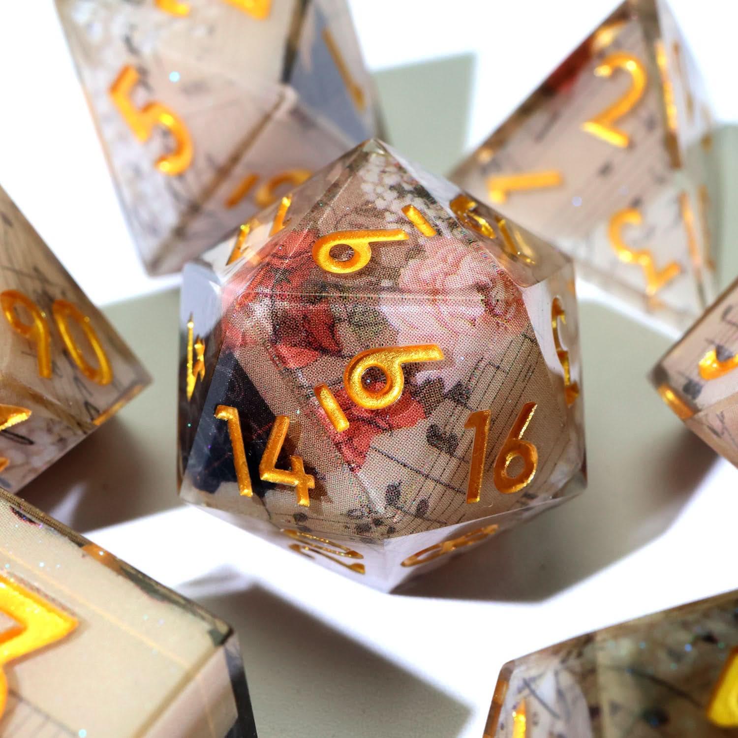 Sonnet of Thorns | Art Core Dice| 7 Piece Set