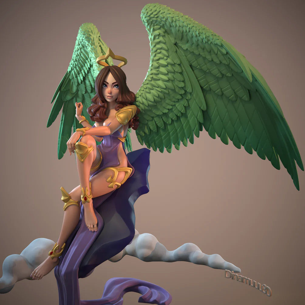 Angel Girl | Pin-Up Statue Fan Art Miniature Unpainted | Dinamuu3D