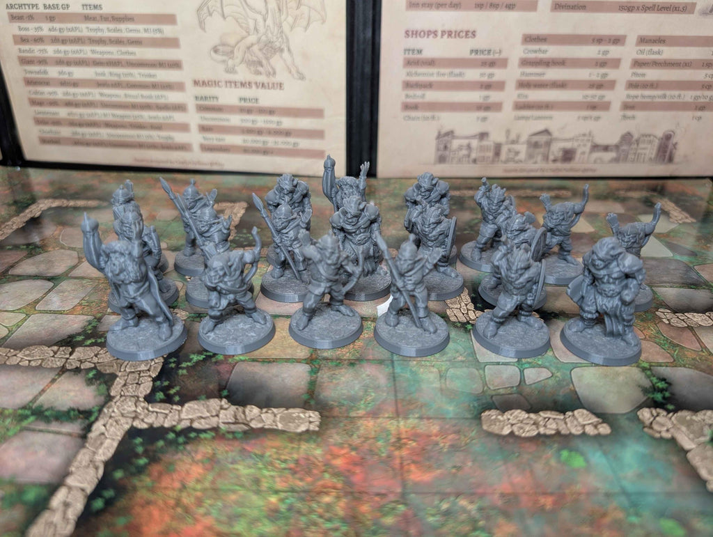 20 Orc Miniatures for Dungeons and Dragons, Pathfinder and TTRPG