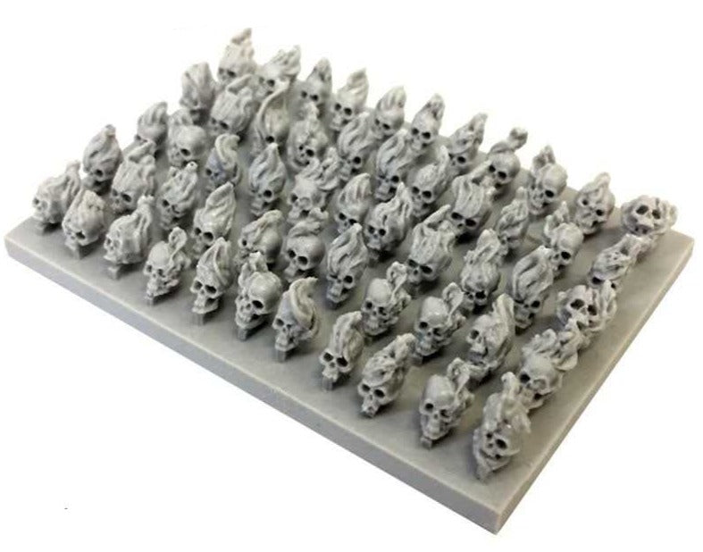 Green Stuff World 50x Resin Burning Skulls