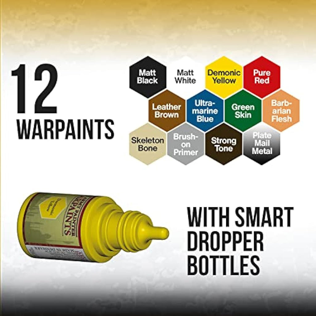 The Army Painter Hobby Paint and Model Tool Kit - 10 Acrylic Model Paints, 3 Hobby Brushes, 3 Tufts, Brown Battleground, Basing Glue and Modeling Tools for Plastic Models - Miniature Paint Set