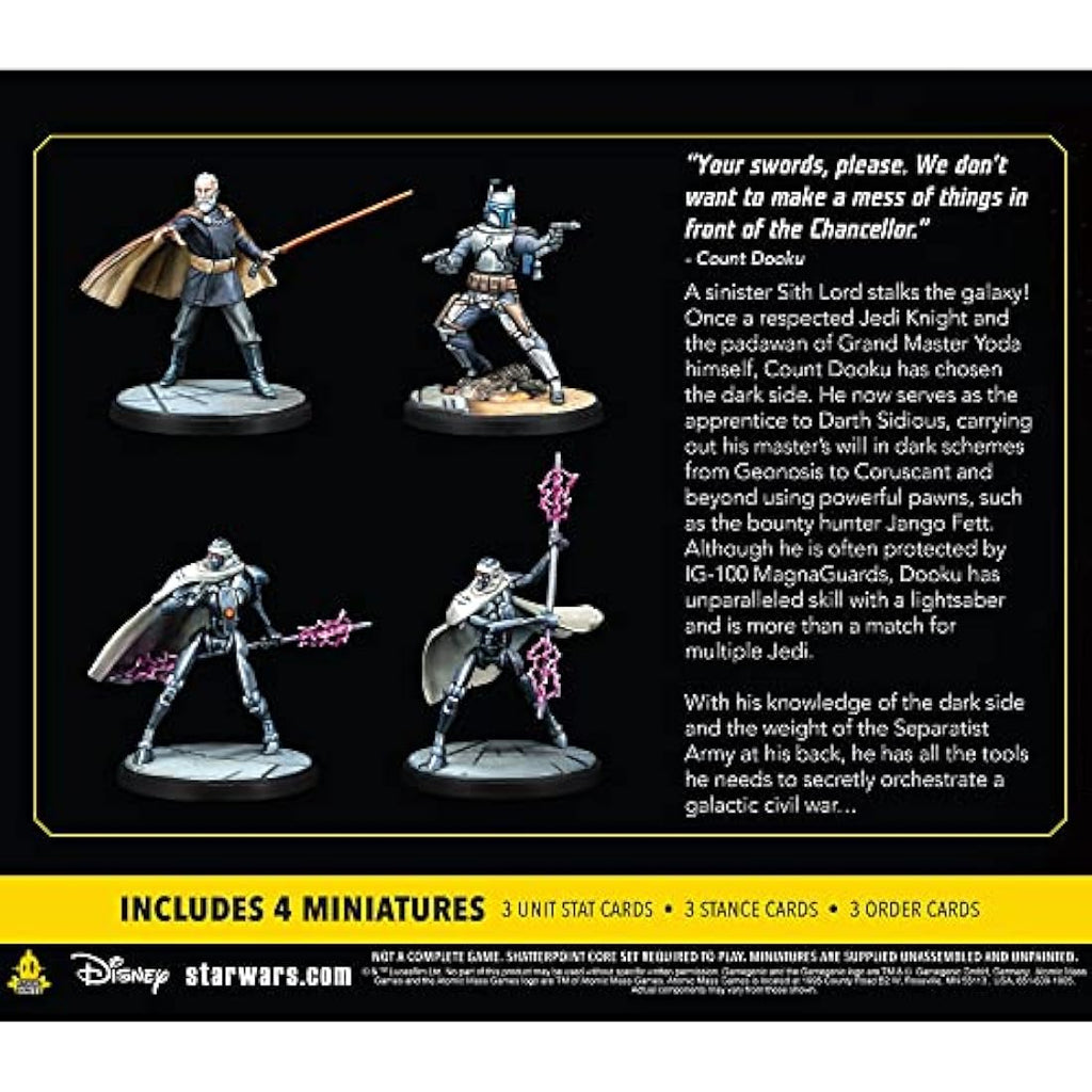 Atomic Mass Games | Star Wars Shatterpoint: Twice the Pride - Count Dooku Squad Pack | Tabletop Miniatures Game | Ages 14+ | 2 Players | 90 Minutes Playing Time