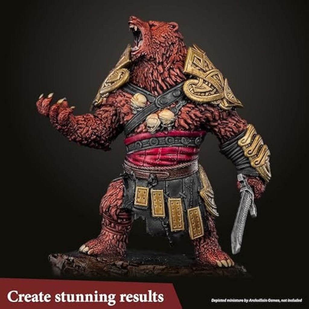 The Army Painter, Speedpaint 2.0 Starter Set, Beginner Paint Set, 10 x 18 ml Acrylic Contrast Paints incl. 1 Free Basecoating Brush for DnD and Warhammer Figures