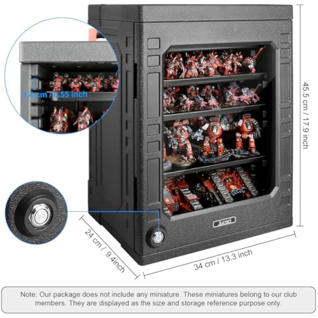 Jucoci Miniatures Storage Case Miniatures Transport Case (Medium Size)