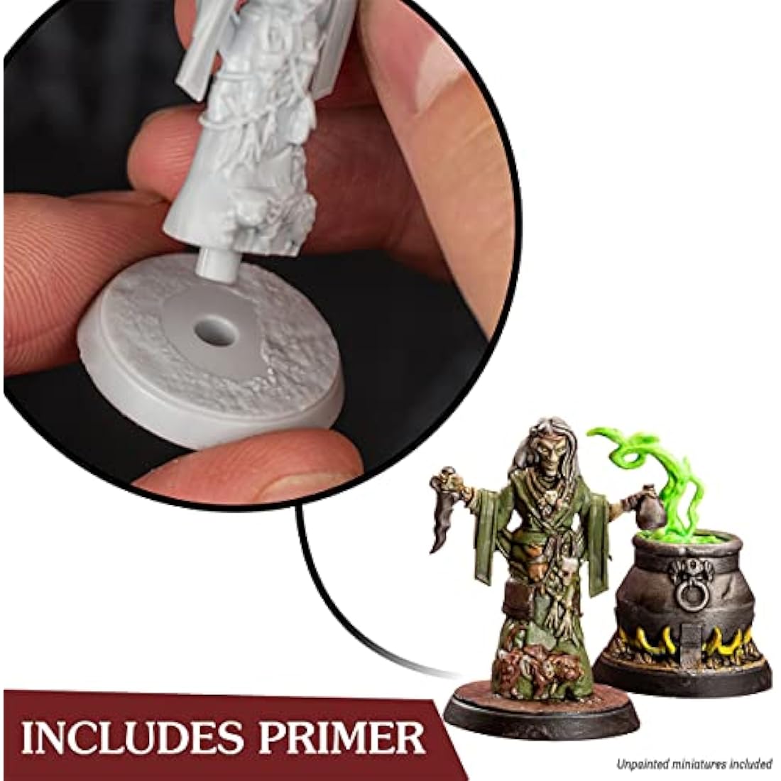 The Army Painter | GameMaster Wilderness Adventures Role-Playing Paint Set | 20 Bottles of 12ml Acrylic Paint | 1 Dry Brush | 1 Plastic Witch Miniature for Warhammer 40k and Dungeons and Dragons