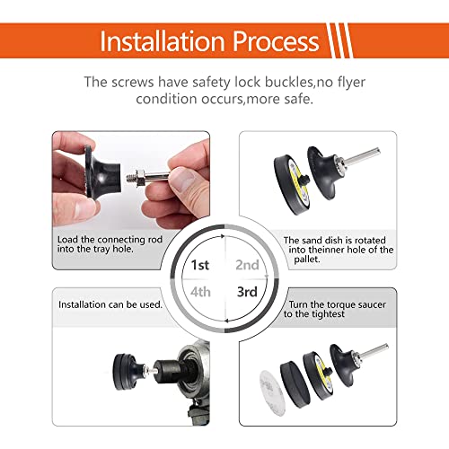 Tshya VPS27001 270Pack 2inch Sanding Discs Pad Variety Kit for Drill Grinder Rotary Tools Die Grinder Accessories with 1/8 inch&1/4 inch Shank Backer Plate, Sanding Pads Includes 36-3000 Grit,Blue