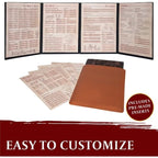 DND DM Screen 5e - D&D Dungeon Master Screen 3D Faux Leather with Customizable Inserts - Dungeons and Dragons GM / Game Master Accessories Gift Man or Woman. Hide Your Dice Rolls, Maps & Books.