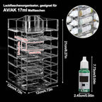 Evemodel 1pc Acrylic 6-Tier Spinning Rack Paint Organizer Storage for Paint Bottle Holder Shelf SN02