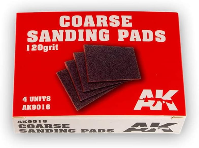 AK Interactive Course Sanding Pads 120 grit x 4 (AK9016)