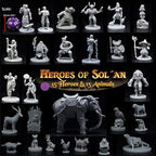 Wildspire Heroes, Animal Companions & Troll King for DND Miniatures Bulk 28mm DND Minis Dungeons and Dragons D&D Miniatures Dungeons and Dragons Unpainted Figures for Tabletop