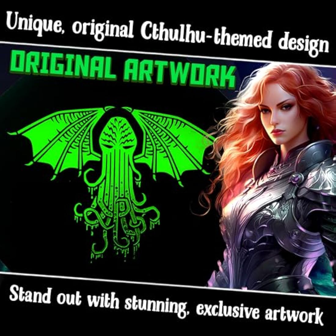 Fantasydice-CTHULHU TOME-GREEN - Dice Tray - 8" Octagon with Lid and Dice Staging Area- Holds 5 Sets(7 Dice Set/Standard) for All Tabletop RPGs Like D&D, Call of Cthulhu, Shadowrun.