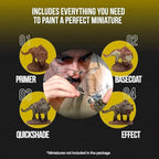 Wargames Delivered The Army Painter Mega Selection Model and Miniature Paint Set-Model Paints for Plastic Models-Miniature Painting Kit with 55 Model Paints, Mixing Bottles, Mixing Balls and Brushes