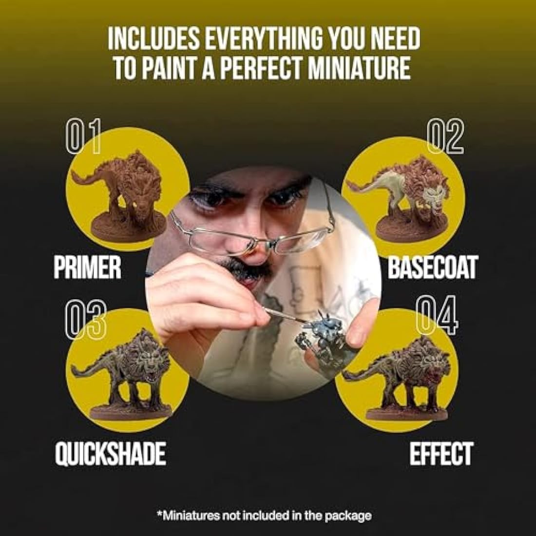 Wargames Delivered The Army Painter Mega Selection Model and Miniature Paint Set-Model Paints for Plastic Models-Miniature Painting Kit with 55 Model Paints, Mixing Bottles, Mixing Balls and Brushes