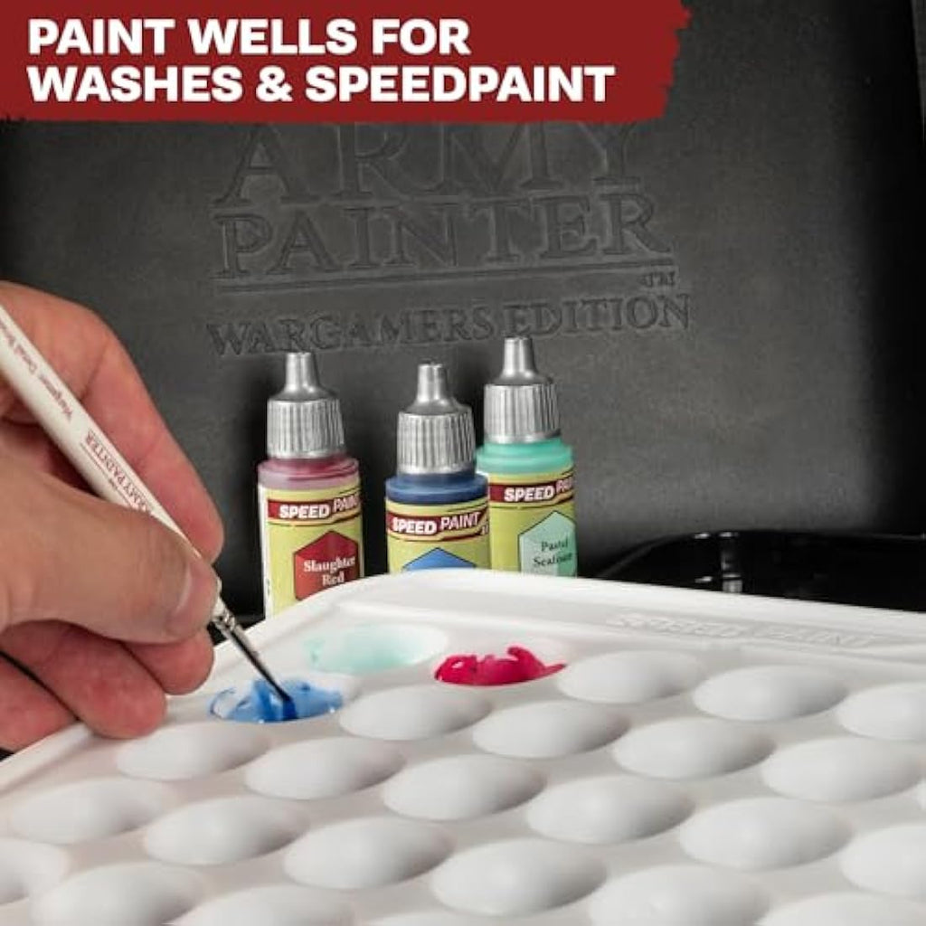 The Army Painter, Wargamers Edition Wet Palette XL, incl. 50 Hydro Sheets, 2 Hydro Foams & Brush Storage - Wet Palette for Miniatures Acrylic Paint, Dnd & Warhammer