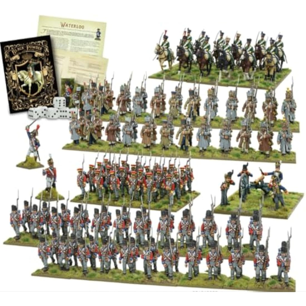 Warlord Games Waterloo Starter Set - 28mm Scale Plastic Miniatures for Black Powder Highly Detailed Napoleonic Era Miniatures for Table-top Wargaming