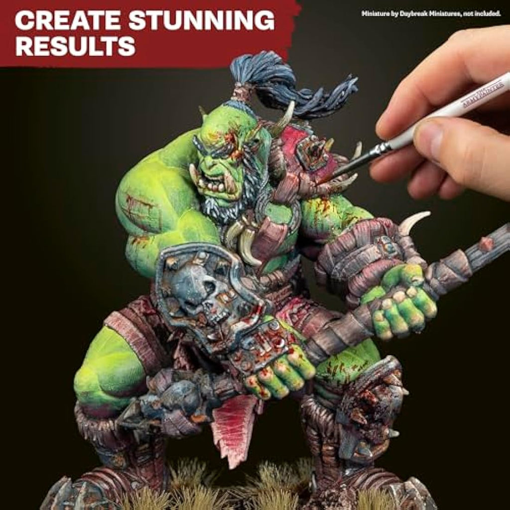 The Army Painter Warpaints Fanatic Mega Set, 50 Paints: 36 acrylic colours, 4 Skin Tones, 3 Metallics, 3 Effects, 4 Washes, 1 Free Paint Station & Brush, For Miniature Painting