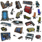 Battle Systems Sci-Fi Terrain - 28mm Modular 3D Space Terrain - Perfect for Wargaming and Roleplaying Tabletop Games - Full Colour Printed 3D Multi Level Building Models (Galactic Core Set)