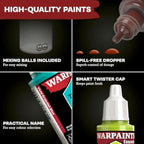 The Army Painter Warpaints Fanatic Mega Set, 50 Paints: 36 acrylic colours, 4 Skin Tones, 3 Metallics, 3 Effects, 4 Washes, 1 Free Paint Station & Brush, For Miniature Painting