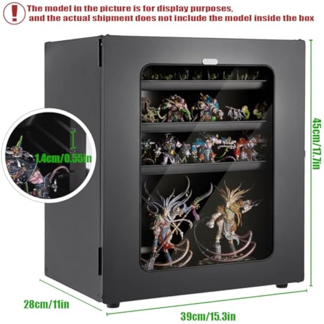 Miniatures Storage Case Miniatures Transport Case, shoulder straps, Stackable miniature carrying case (5pcs tray) easy transportation and storage for warhammer 40k (miniature not included, large size)