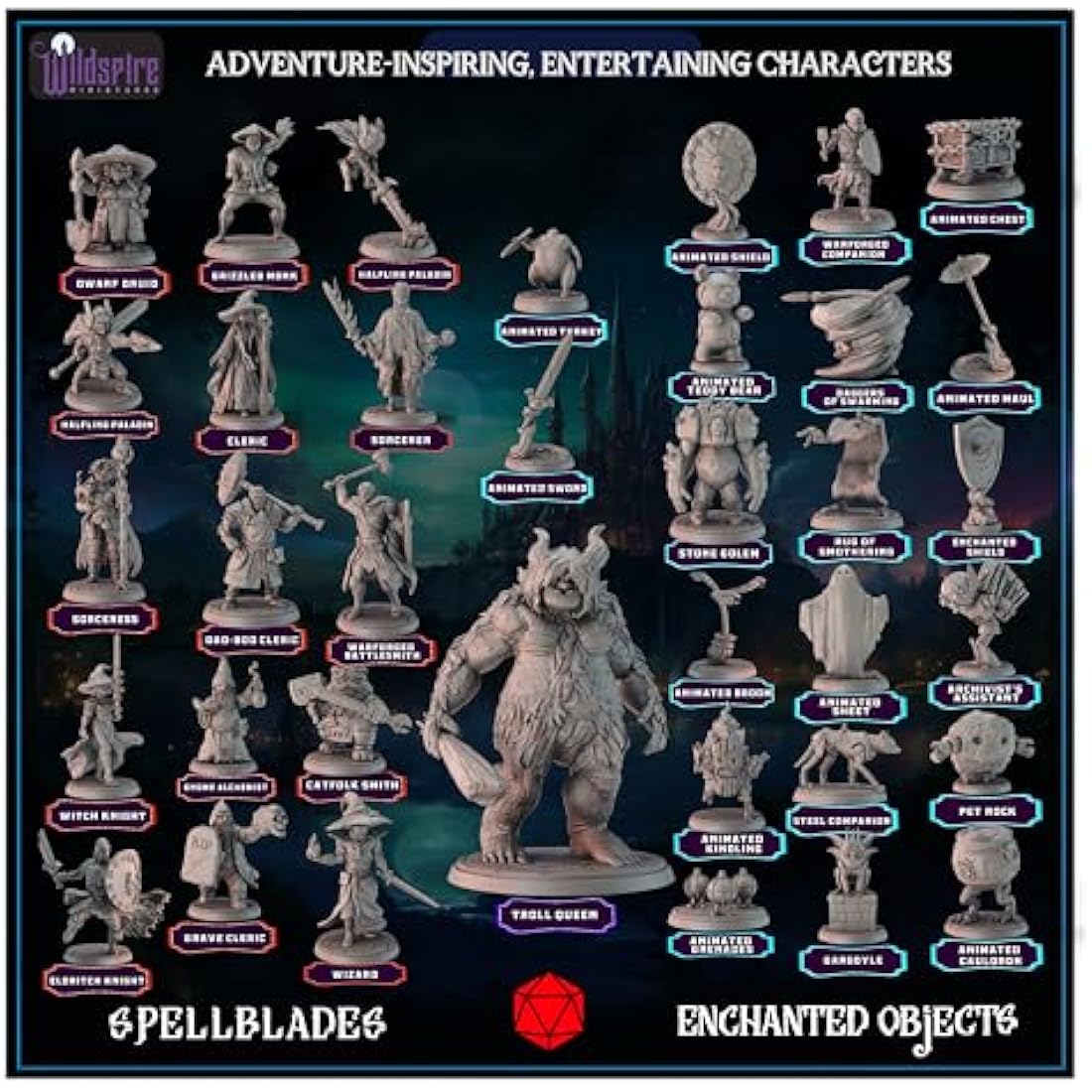 Wildspire Spellblades & Animated Objects Miniatures for DND, D&D Miniatures, Dungeons and Dragons Minis Figures