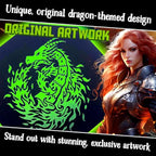 Fantasydice GREEN Fire Dragon - Dice Tray - 20CM Octagon with Lid and Dice Staging Area- Holds 5 Sets of Dice(7 / Standard) For All Tabletop RPGs Like D&D, Call of Cthulhu, Shadowrun.