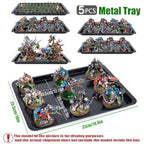 Miniatures Storage Case Miniatures Transport Case, shoulder straps, Stackable miniature carrying case (5pcs tray) easy transportation and storage for warhammer 40k (miniature not included, large size)