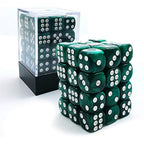 Bescon 12mm 6 Sided Dice 36 in Brick Box, 12mm Six Sided Die (36) Block of Dice, Marble Green