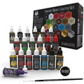 Grinning Gargoyle Fantasy Miniature Paint Set - 20x Miniature Paints including Brush - Starter Set for Tabletop Figures & DnD