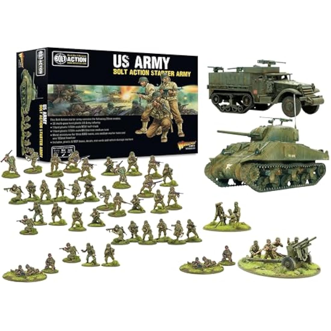 Warlord Games US Army Starter Army - 28mm Scale Miniatures for Bolt Action Highly Detailed World War 2 Miniatures