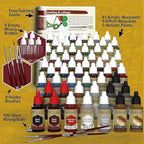 Wargames Delivered The Army Painter Mega Selection Model and Miniature Paint Set-Model Paints for Plastic Models-Miniature Painting Kit with 55 Model Paints, Mixing Bottles, Mixing Balls and Brushes