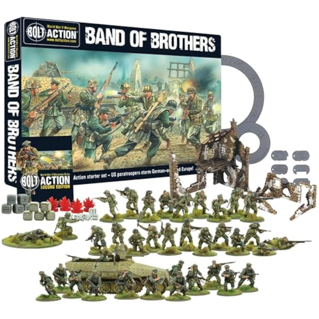 Warlord Games Wargames Delivered Bolt Action Miniatures - Band of Brothers Starter Set- English Language. Action Figures 28mm WWII Miniature Models and Tanks for Miniature Wargaming