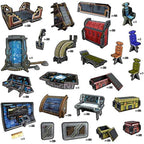 Battle Systems Sci-Fi Terrain - 28mm Modular 3D Space Terrain - Perfect for Wargaming and Roleplaying Tabletop Games - Full Colour Printed 3D 40K Multi Level Building Models (Frontier Core Set)