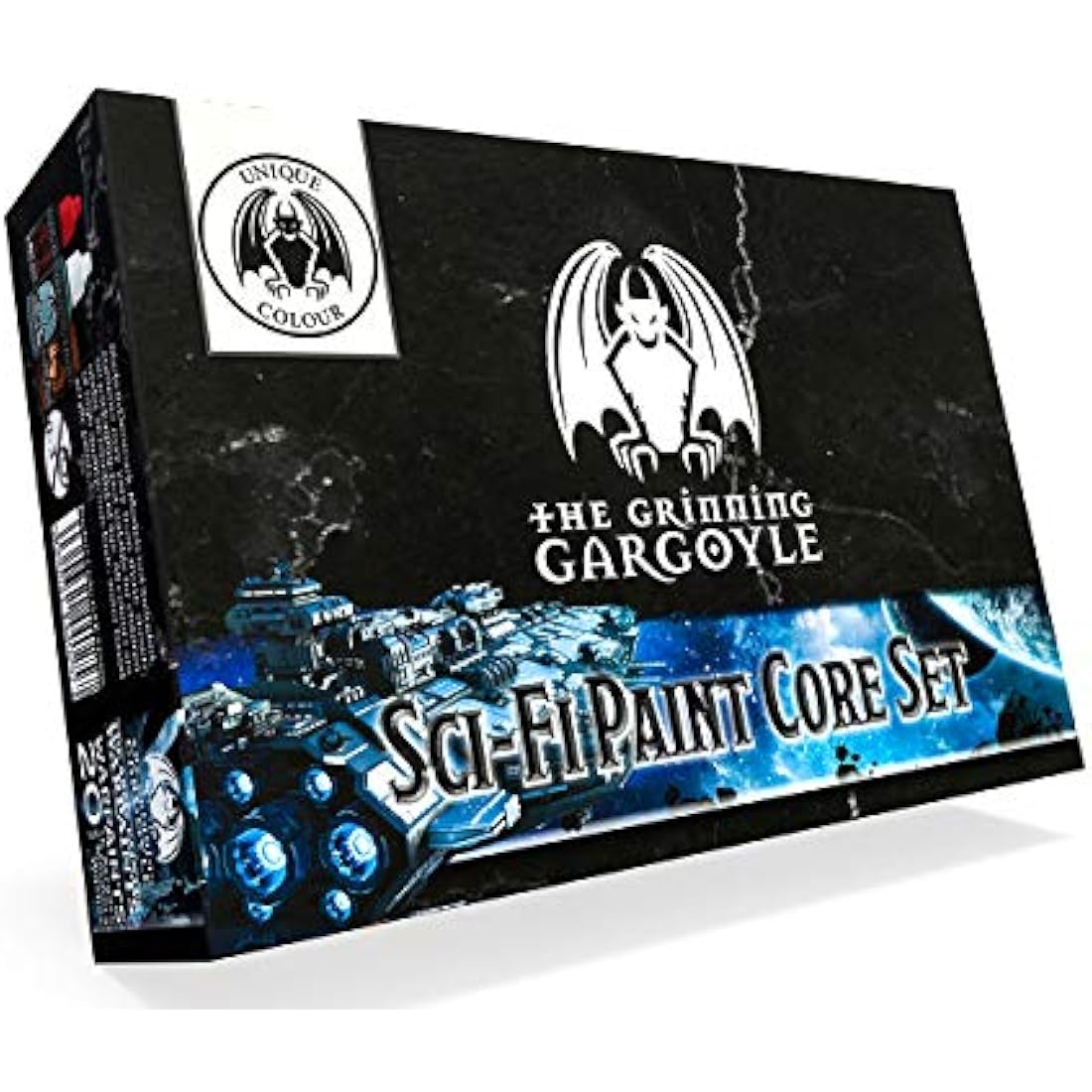 Grinning Gargoyle - Sci-Fi Paint Set - Acrylic Paints for Miniatures - 20x Assorted 18ml Colours with a Paint Brush - Science Fiction Warpaints for Painting Marines and Aliens Figures (Core)