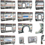 Battle Systems Sci-Fi Terrain - 28mm Modular 3D Space Terrain - Perfect for Wargaming and Roleplaying Tabletop Games - Full Colour Printed 3D Multi Level Building Models (Galactic Core Set)