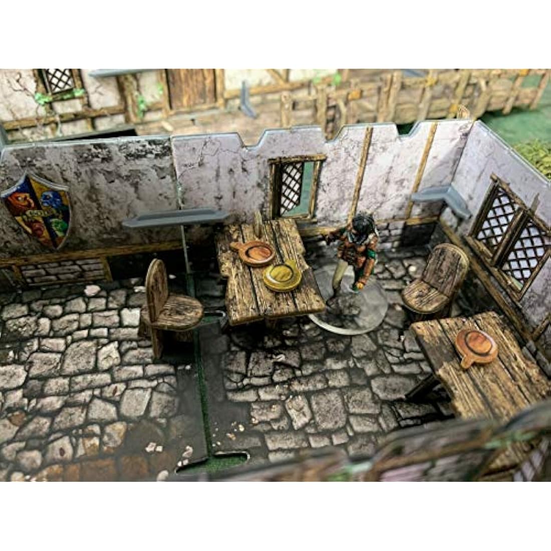 Battle Systems – Modular Fantasy Scenery – Perfect for Roleplaying and Wargames - Multi Level Tabletop Terrain for 28mm Miniatures – Colour Printed Model Diorama – (Tavern)