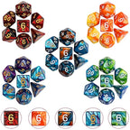 QMAY Polyhedral Dice, Dungeons and Dragons Dice Set 7 Sided Polyhedral DND for MTG RPG Game (20)