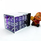 Bescon 12mm 6 Sided Dice 36 in Brick Box,12mm Six Sided Die (36) Block of Dice, Translucent Purple With White Pips