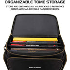 ENHANCE Tabletop DND Bag - RPG Adventurer's Dungeons and Dragons Accessories Bag with Miniatures Storage, Mat Holder, DND Dice & Token Pockets, Fits 4-8 Books, DM's Guide, Player's Handbook (Black)