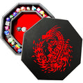 Fantasydice- Fire Dragon - Dice Tray - 20CM Octagon with Lid and Dice Staging Area- Holds 5 Sets of Dice(7 / Standard) For All Tabletop RPGs Like D&D, Call of Cthulhu, Shadowrun. (RED)