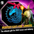 Fantasydice- BLUE - War Unicron- Dice Tray 20CM Octagon with Lid and Dice Staging Area- Holds 5 Sets of Dice(7 / Sta