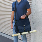 ENHANCE Collector's Edition RPG Adventurer's DND Bag - Dragon Hide Exterior Travel RPG Bag with Tabletop Miniatures Storage Vault, Mat Holder, DND Dice & Token Pockets, Fits 4-8 Books (Dragon Blue)